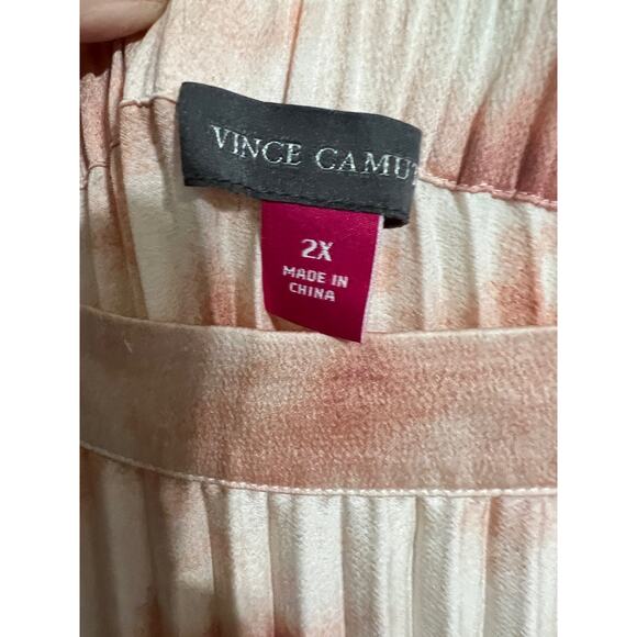 Vince Camuto Pleated Pink Marbled Skirt 2X NWT - Picture 6 of 6